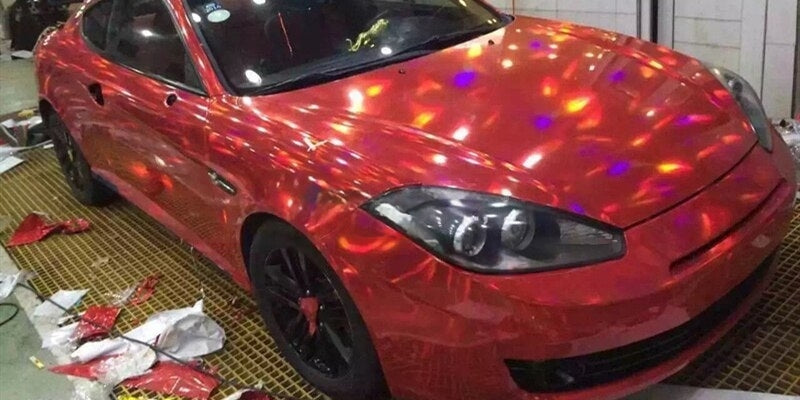 Silver Black Hologram Chromium