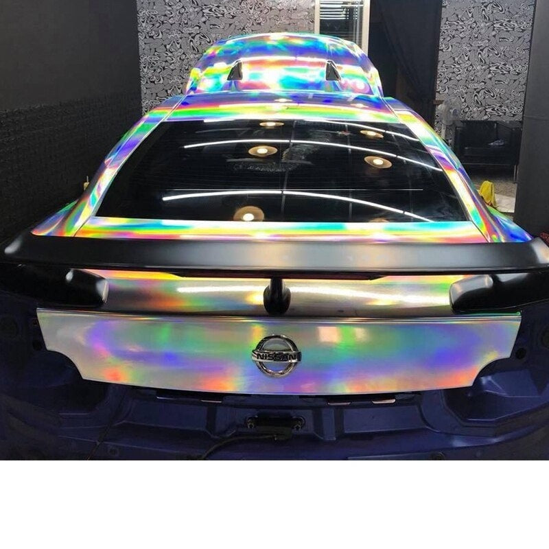 Silver Black Hologram Chromium