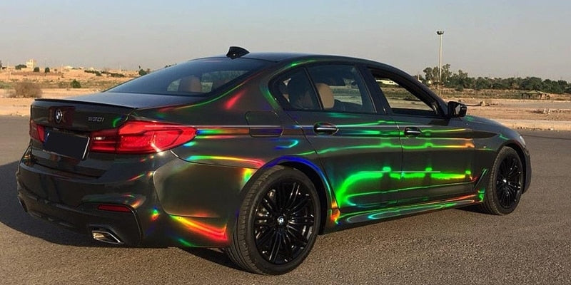 Silver Black Hologram Chromium