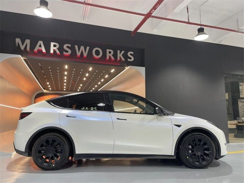 Satin White Blue Pearl