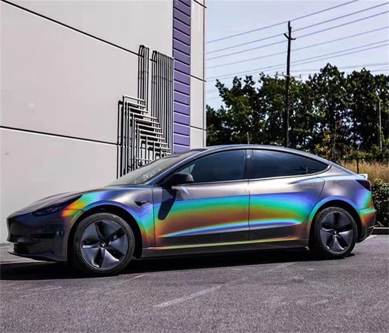 Glossy Rainbow laser Grey